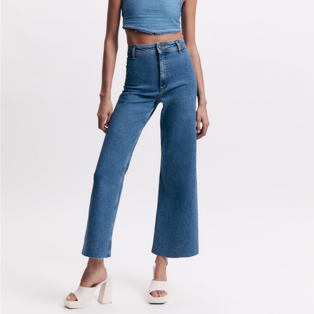 ZW Zara THE MARINE STRAIGHT JEANS in medium blue